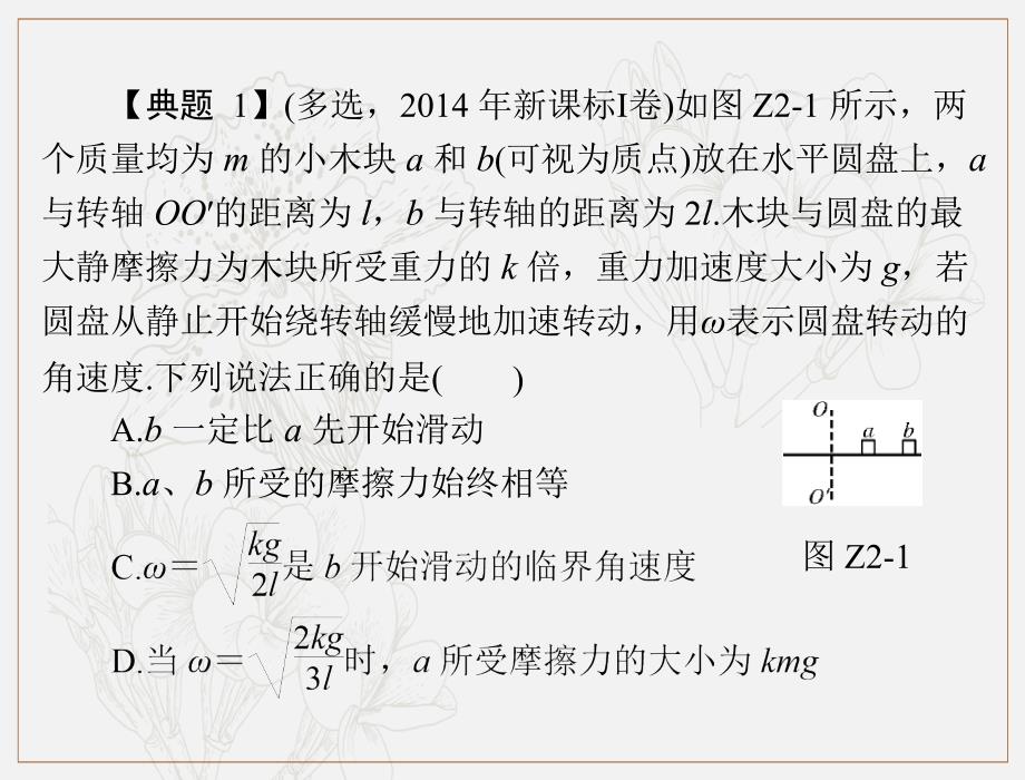 高考物理一轮复习课件：专题四 小专题2 圆周运动的临界问题_第3页