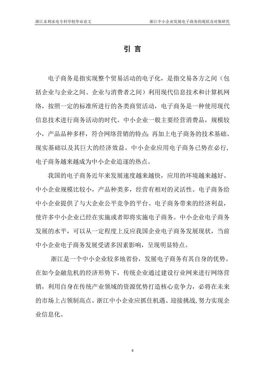 浙江中小企业发展电子商务的现状及对策分析毕业论文.doc_第5页