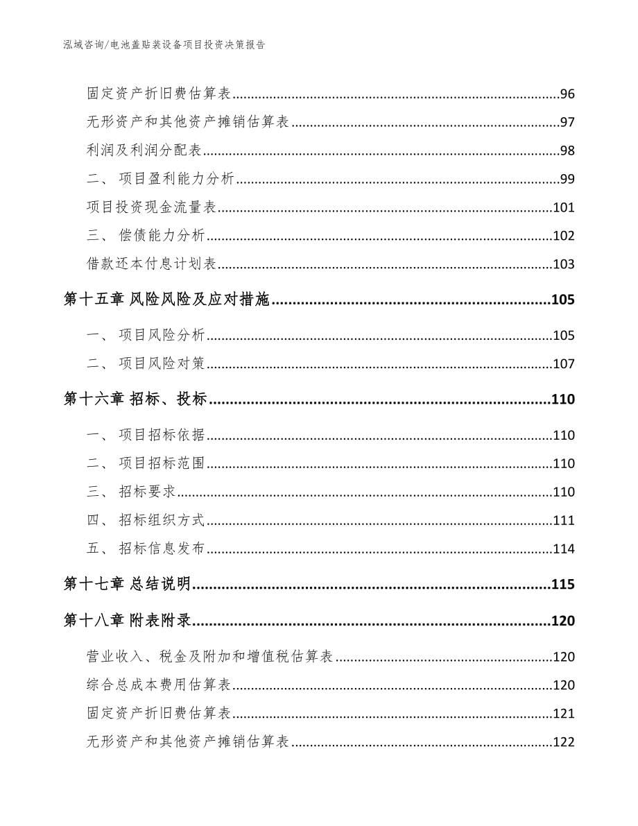 电池盖贴装设备项目投资决策报告_模板_第5页