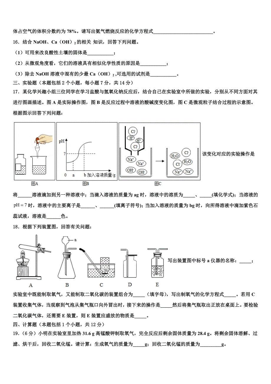 辽宁省沈阳市第一六六中学2022年中考化学押题卷(含解析).doc_第4页