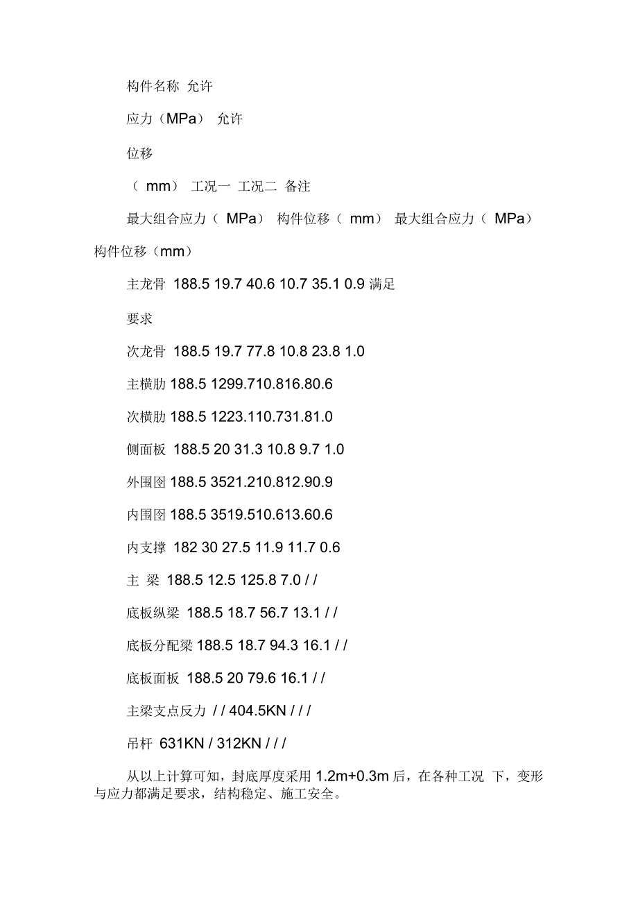 钢围堰施工中承台封底混凝土厚度的验算资料_第4页