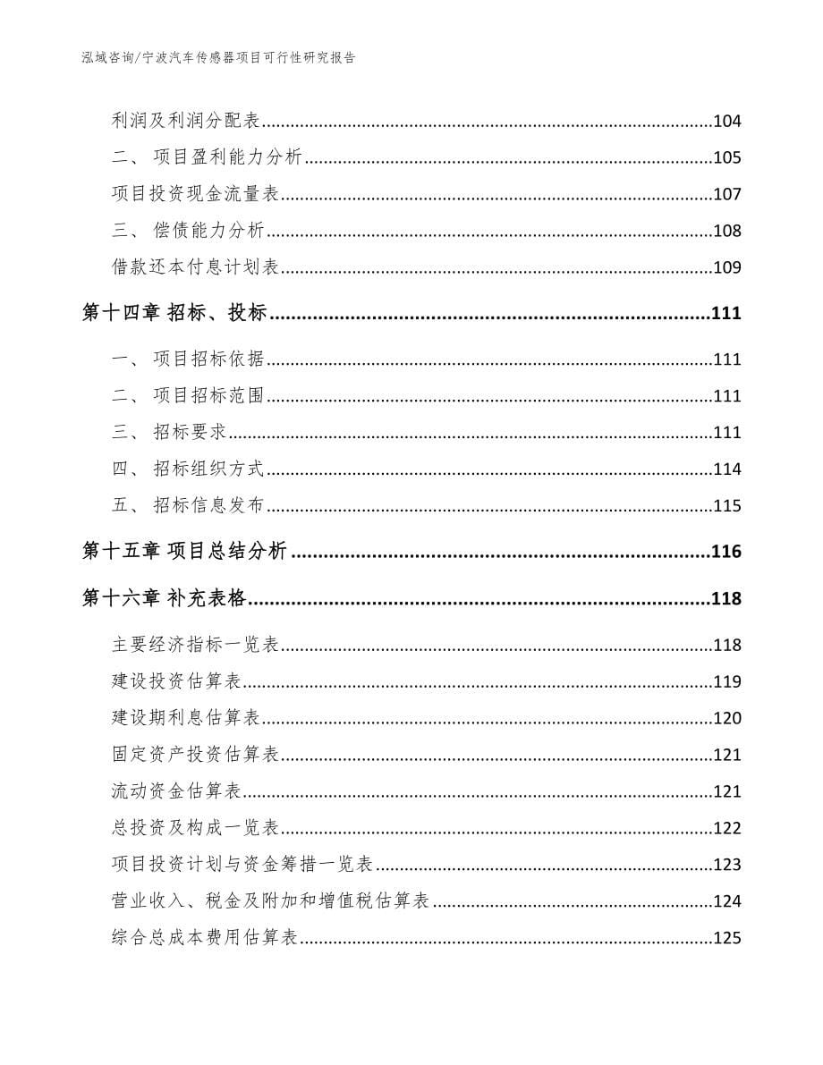 宁波汽车传感器项目可行性研究报告模板范本_第5页