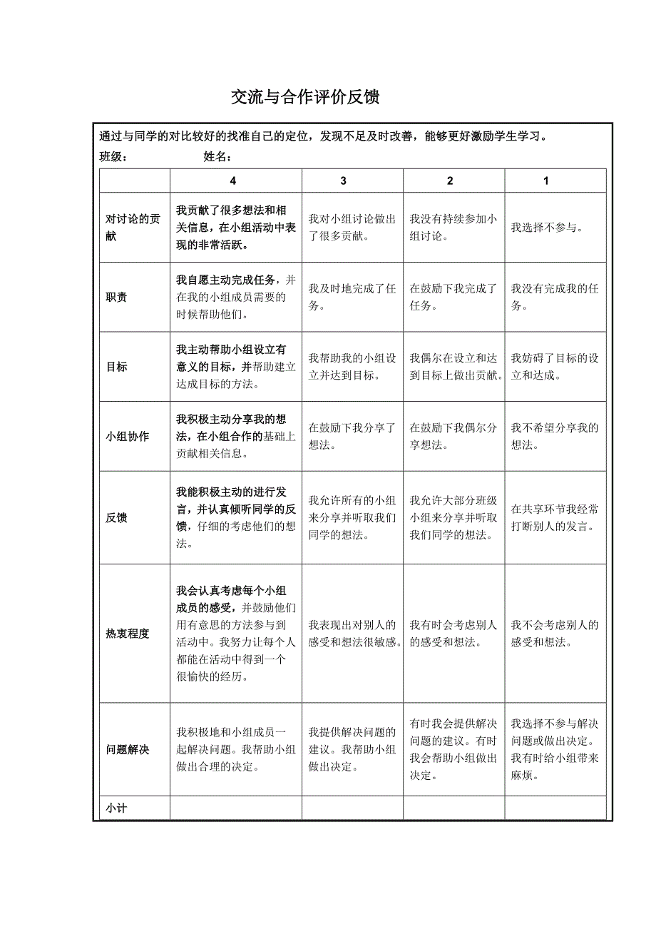 交流与合作评价反馈_第1页