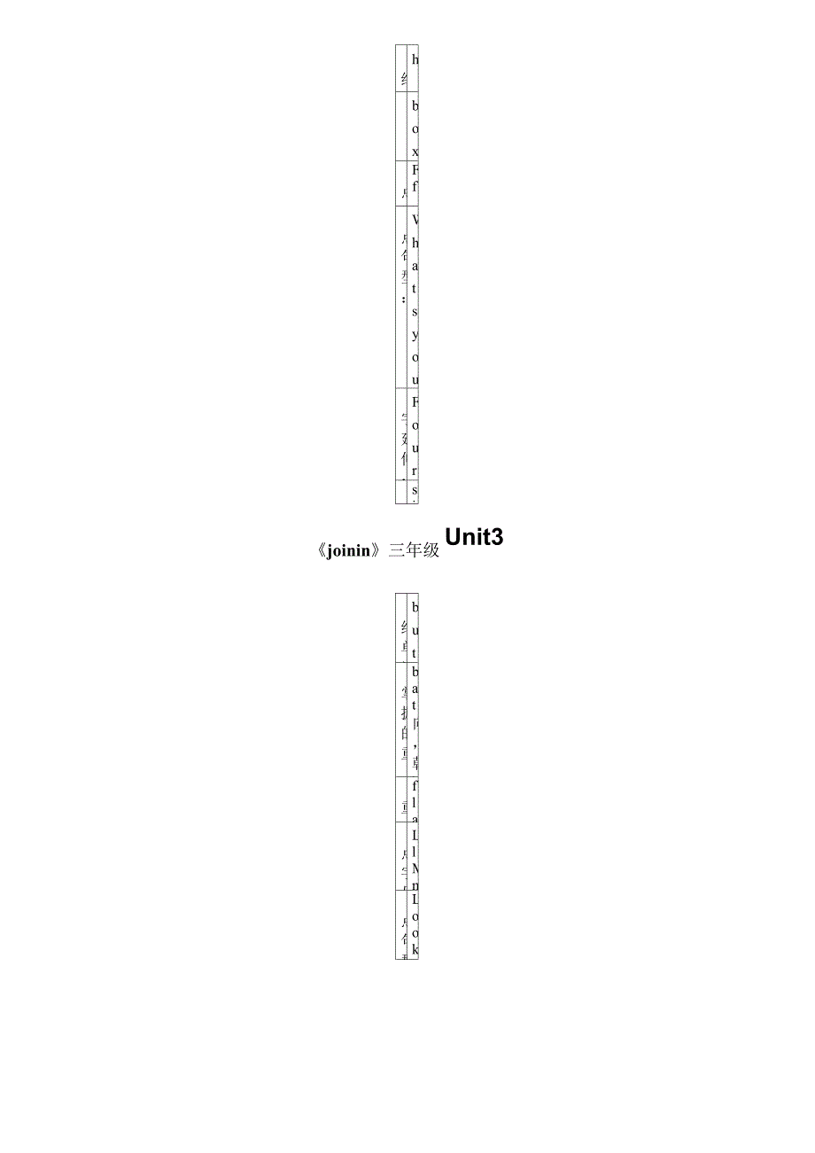 新版joinin三年级上册重点单词及句型总结_第3页