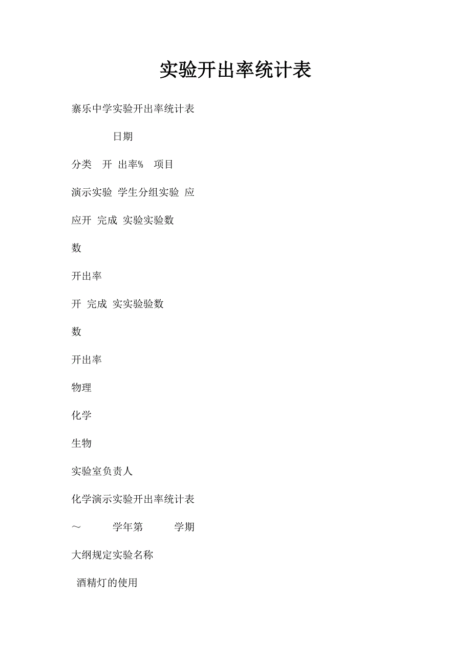 实验开出率统计表(1)_第1页