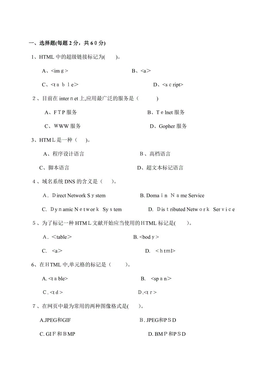 网制作样卷1_第1页