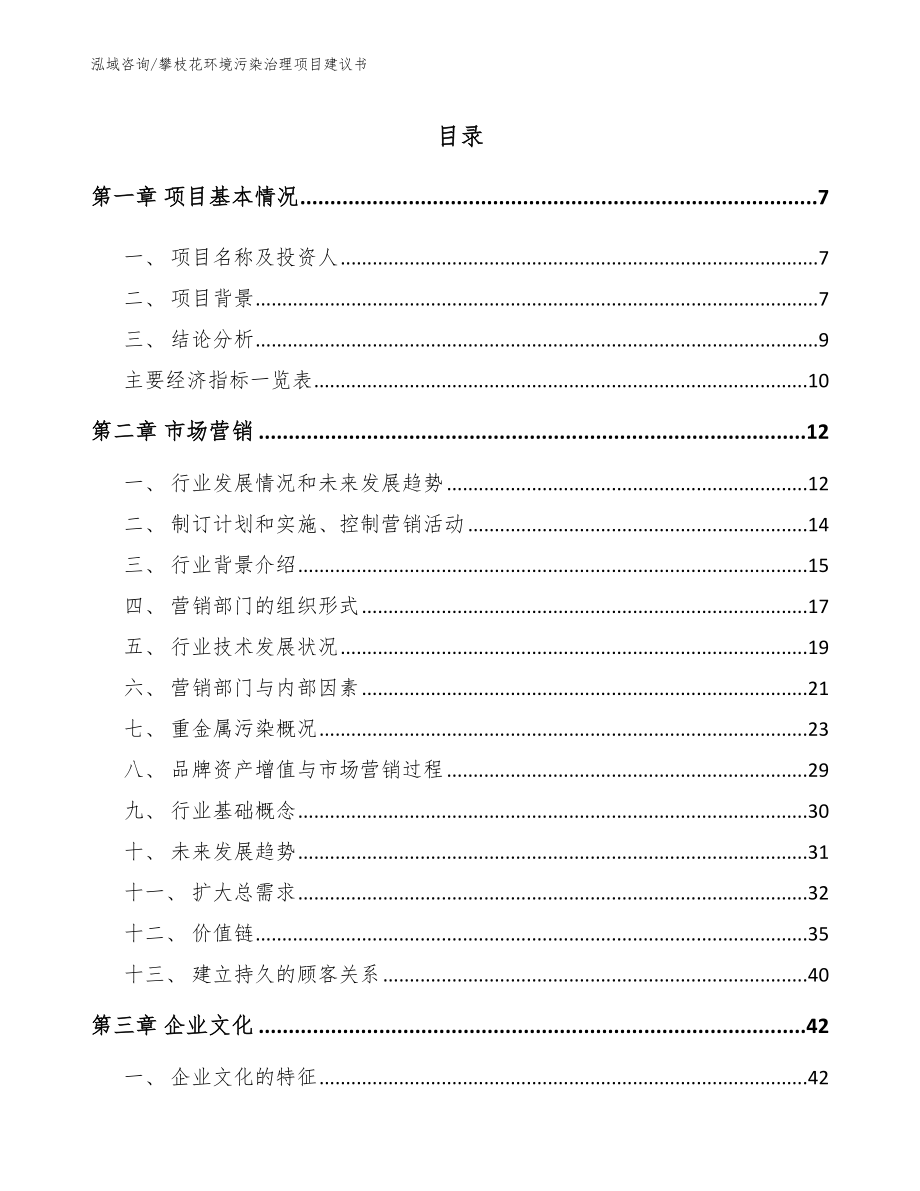 攀枝花环境污染治理项目建议书_第2页