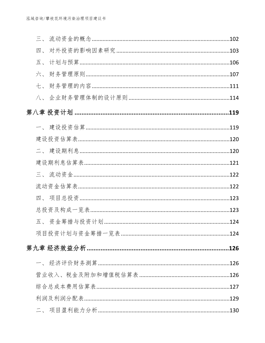 攀枝花环境污染治理项目建议书_第4页