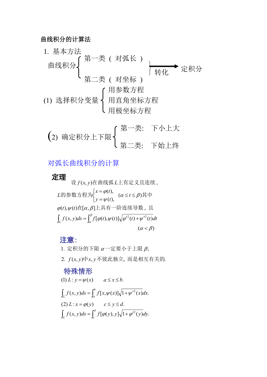 曲线积分的计算法_第1页