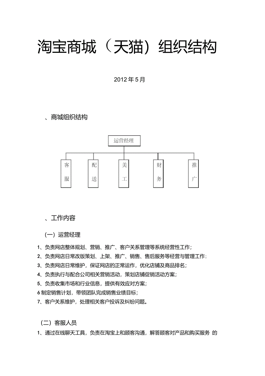 淘宝商城(天猫)组织结构图_第1页