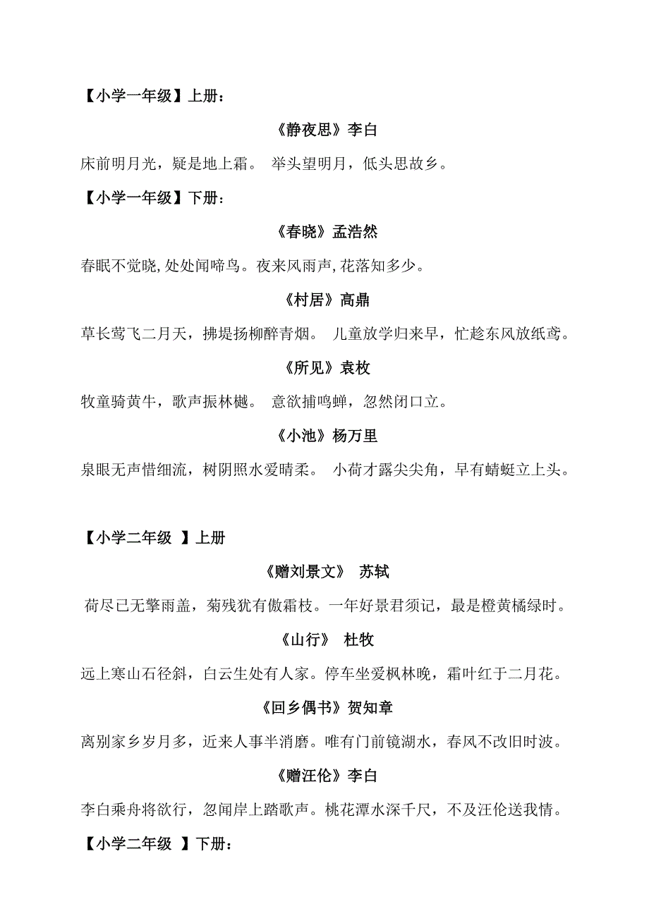 小学语文古诗(译文).doc_第1页