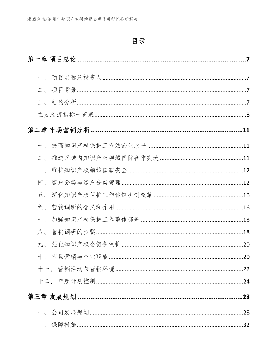 沧州市知识产权保护服务项目可行性分析报告模板参考_第2页