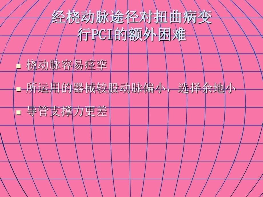 经桡动脉PCI扭曲血管的对策ppt课件_第5页