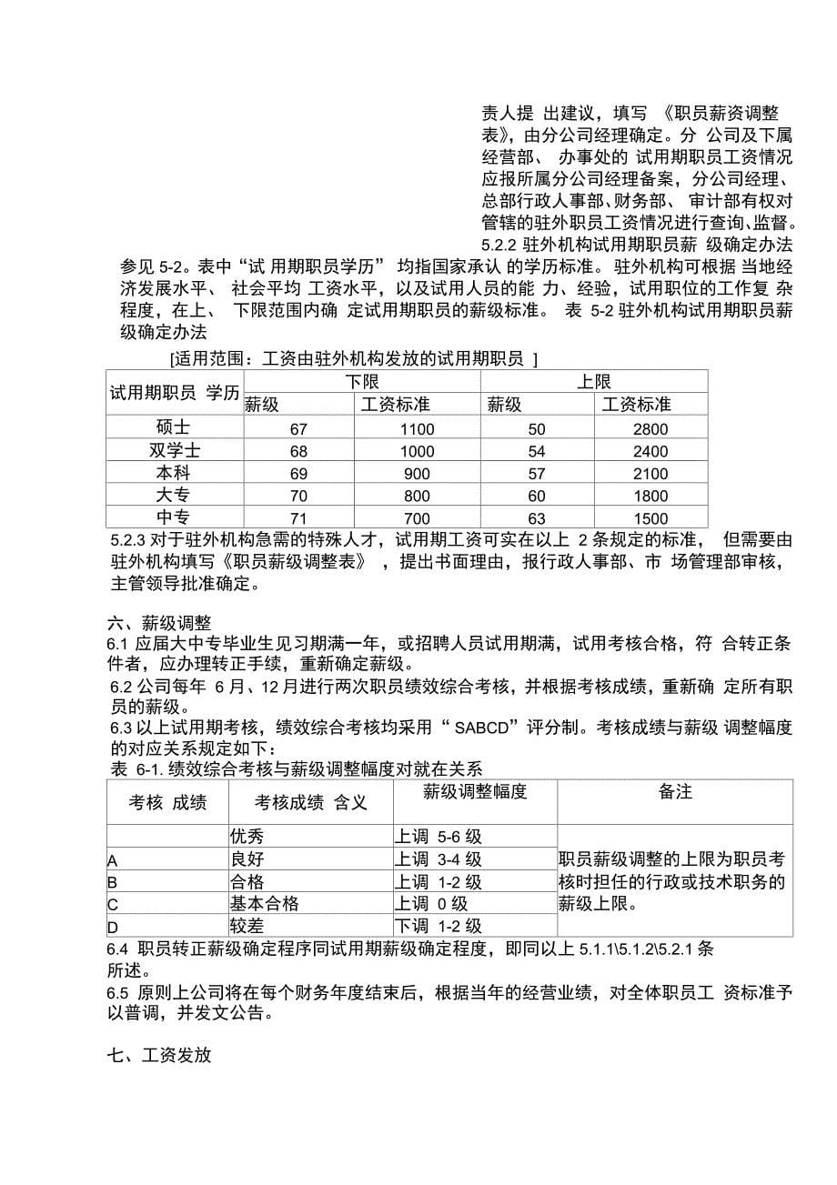 某IT企业的薪酬管理制度_第5页