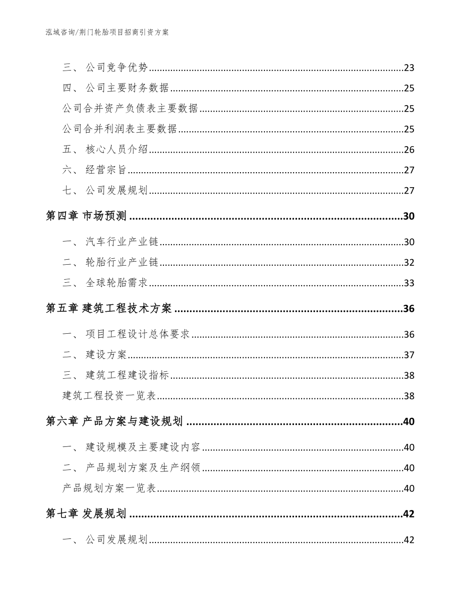 荆门轮胎项目招商引资方案（模板）_第3页