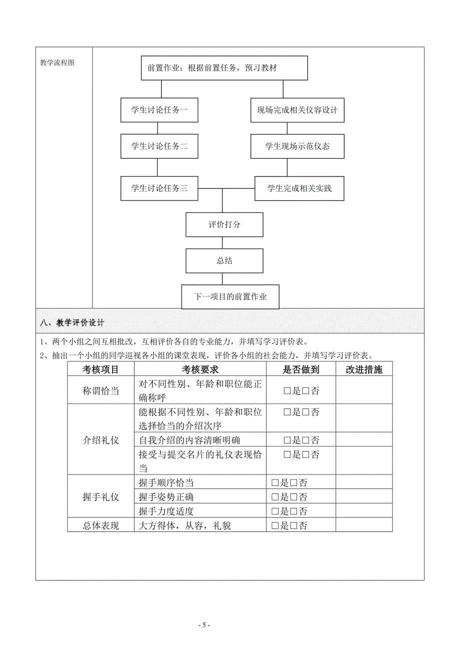 商务会面礼仪教学设计_第5页