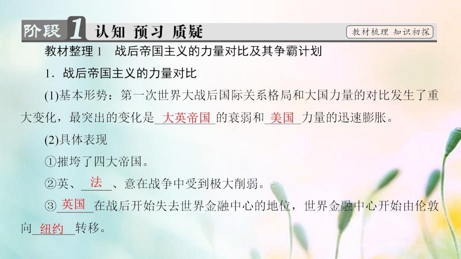 高中历史专题2凡尔赛华盛顿体系下的和平1凡尔赛华盛顿体系的形成课件_第3页