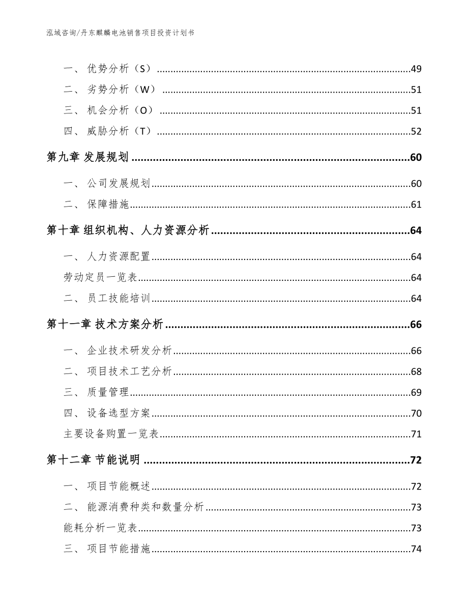 丹东麒麟电池销售项目投资计划书（参考模板）_第4页