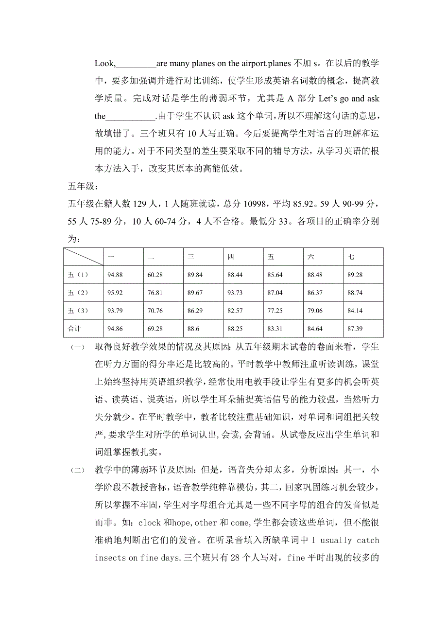 丽华三小2008-2009第二学期英语期末质量分析.doc_第3页