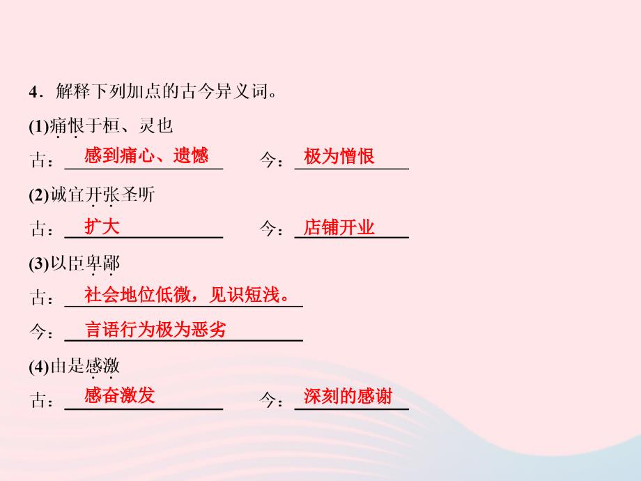 最新九年级语文下册第六单元23出师表习题课件新人教版新人教级下册语文课件_第4页