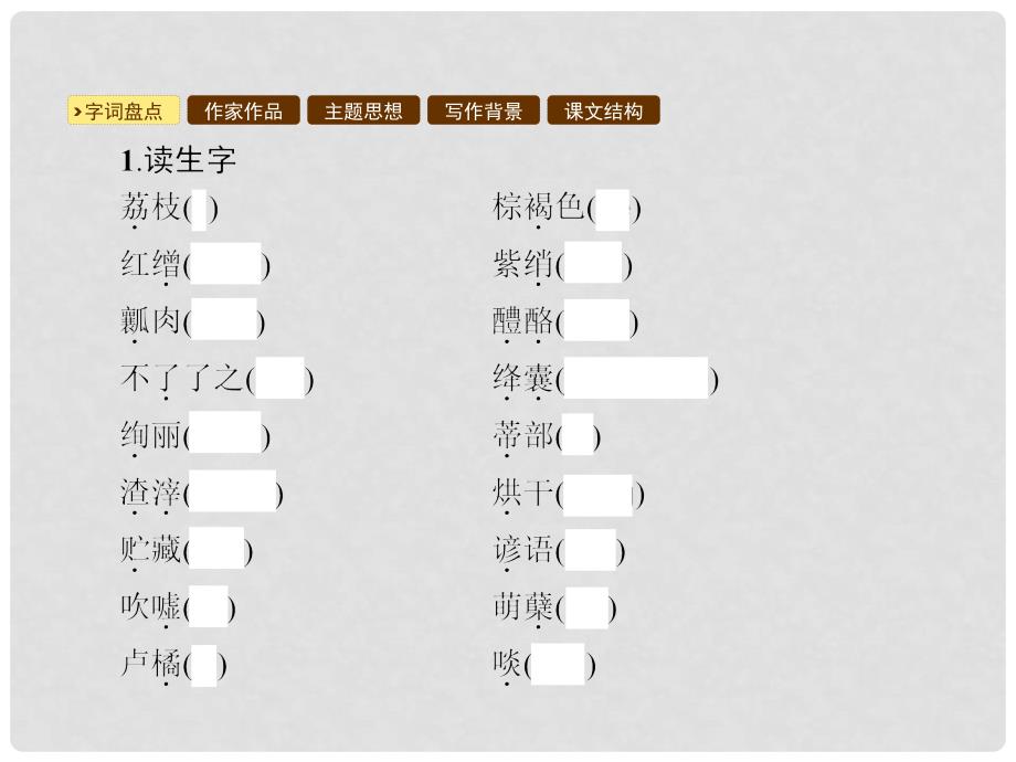 九年级语文下册 第五单元 18南州六月荔枝丹课件 语文版_第2页