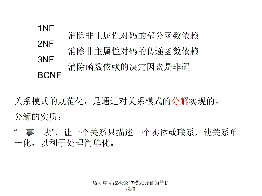 数据库系统概论17模式分解的等价标准课件_第2页