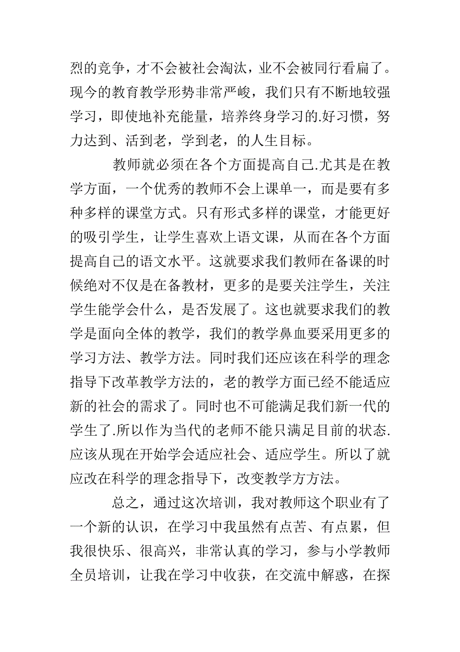 小学语文教师能力提升培训心得体会_第2页