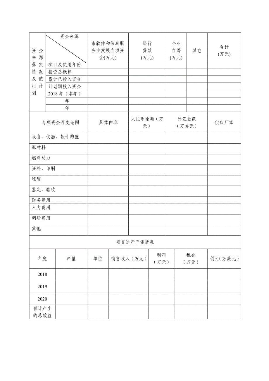 2018年南京新设立软件企业开发项目补助专项申请书_第5页