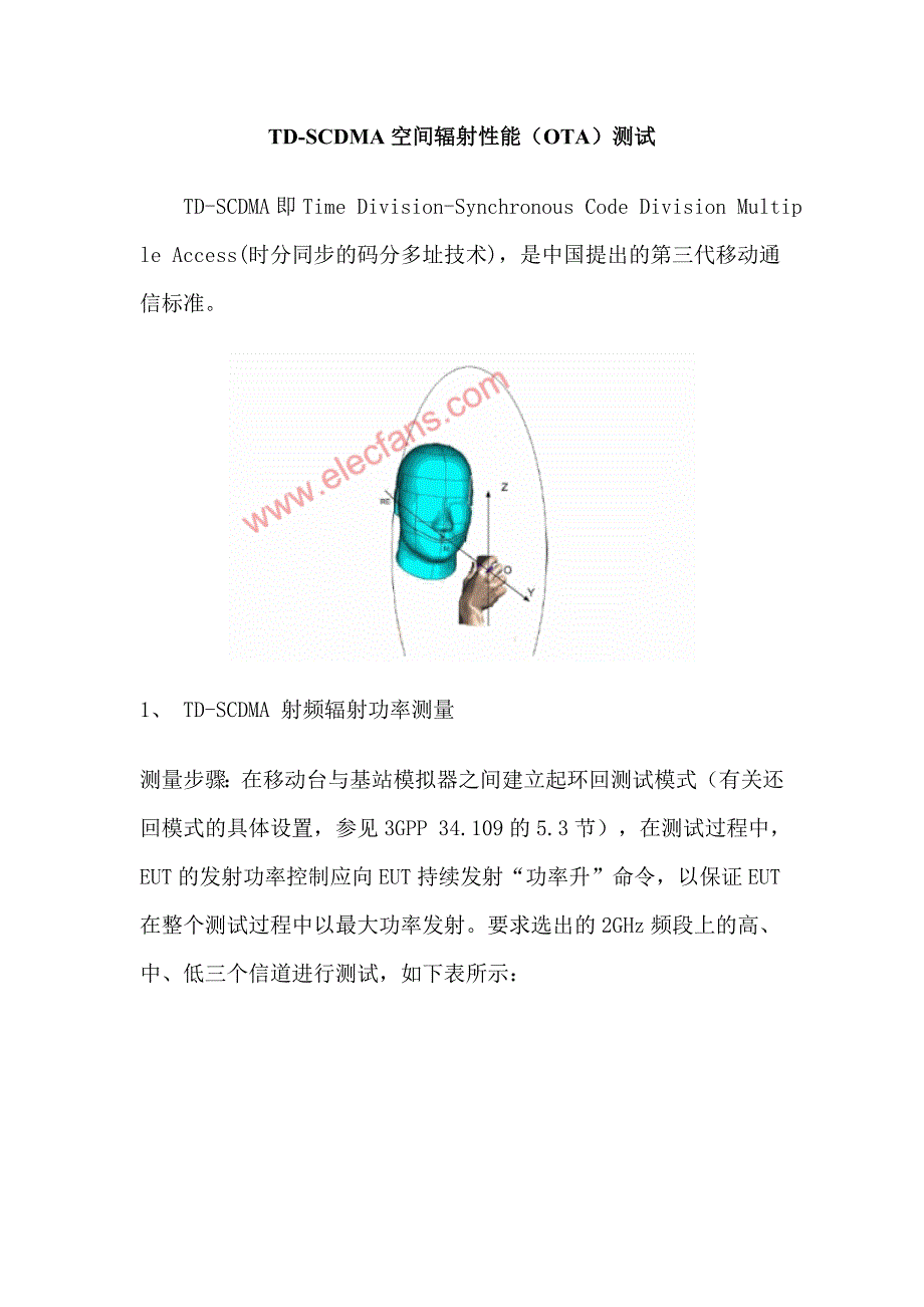 TDSCDMA空间辐射性能（OTA）测试_第1页