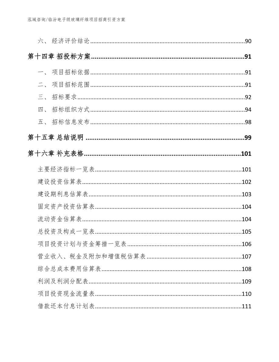 临汾电子级玻璃纤维项目招商引资方案_第5页