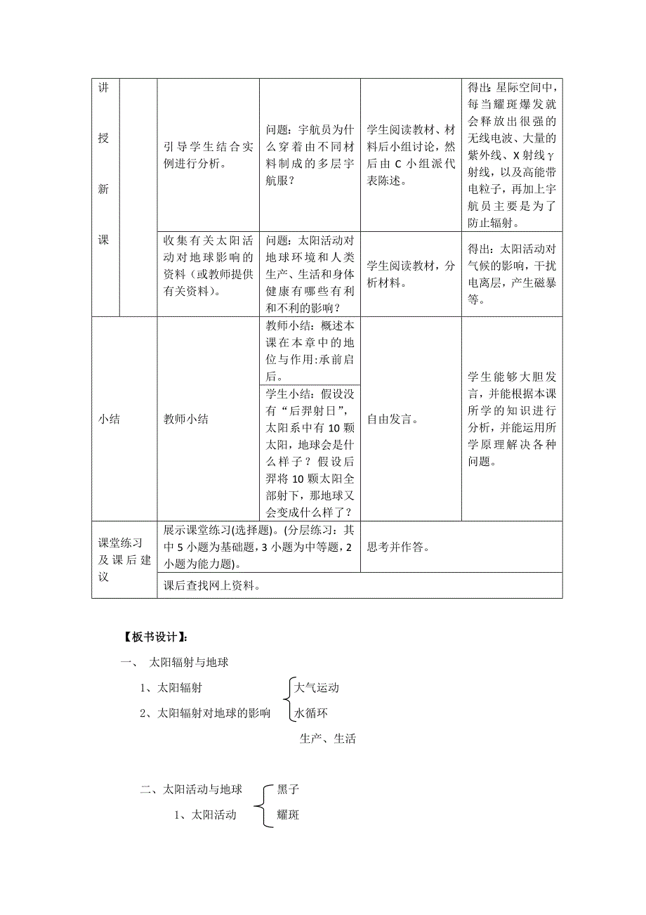 高中地理 1.2《太阳对地球的影响》教案（5） 中图版必修1_第4页