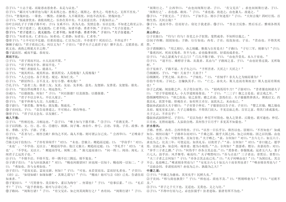 高中语文选修《论语》全文_第2页