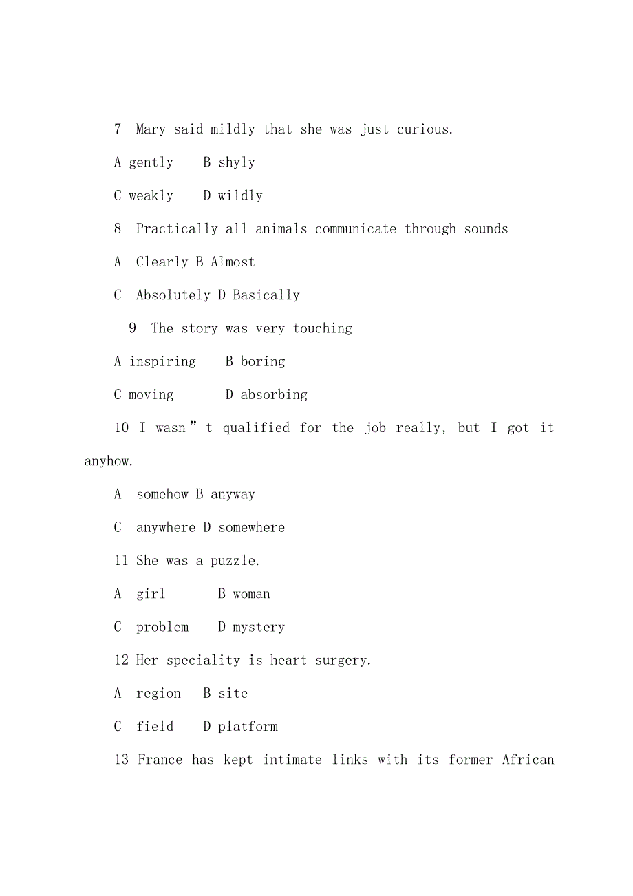 2022年职称英语卫生类B级词汇选项练习题11.docx_第2页