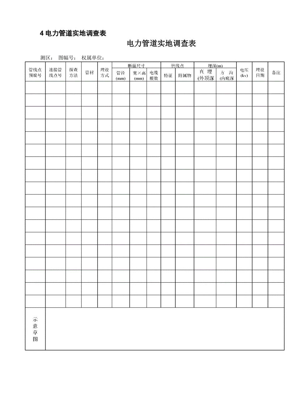 测绘常用记录表格样本_第4页