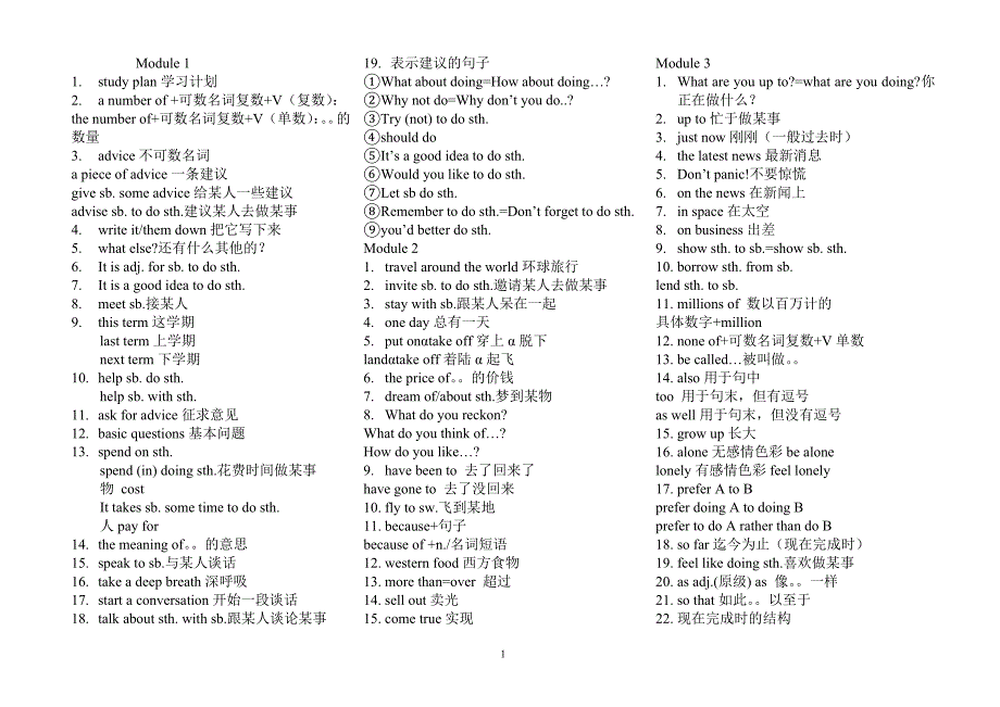 外研版八年级英语上册知识点.doc_第1页