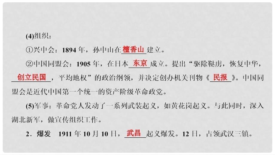 高中历史 第四单元 近代中国反侵略、求民主的潮流 13 辛亥革命课件 新人教版必修1_第5页