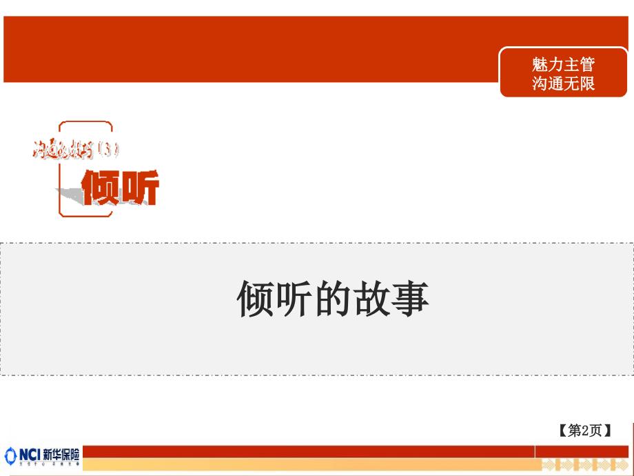 保险公司新人主管沟通技巧培训课程模板课件演示文档资料倾听_第2页