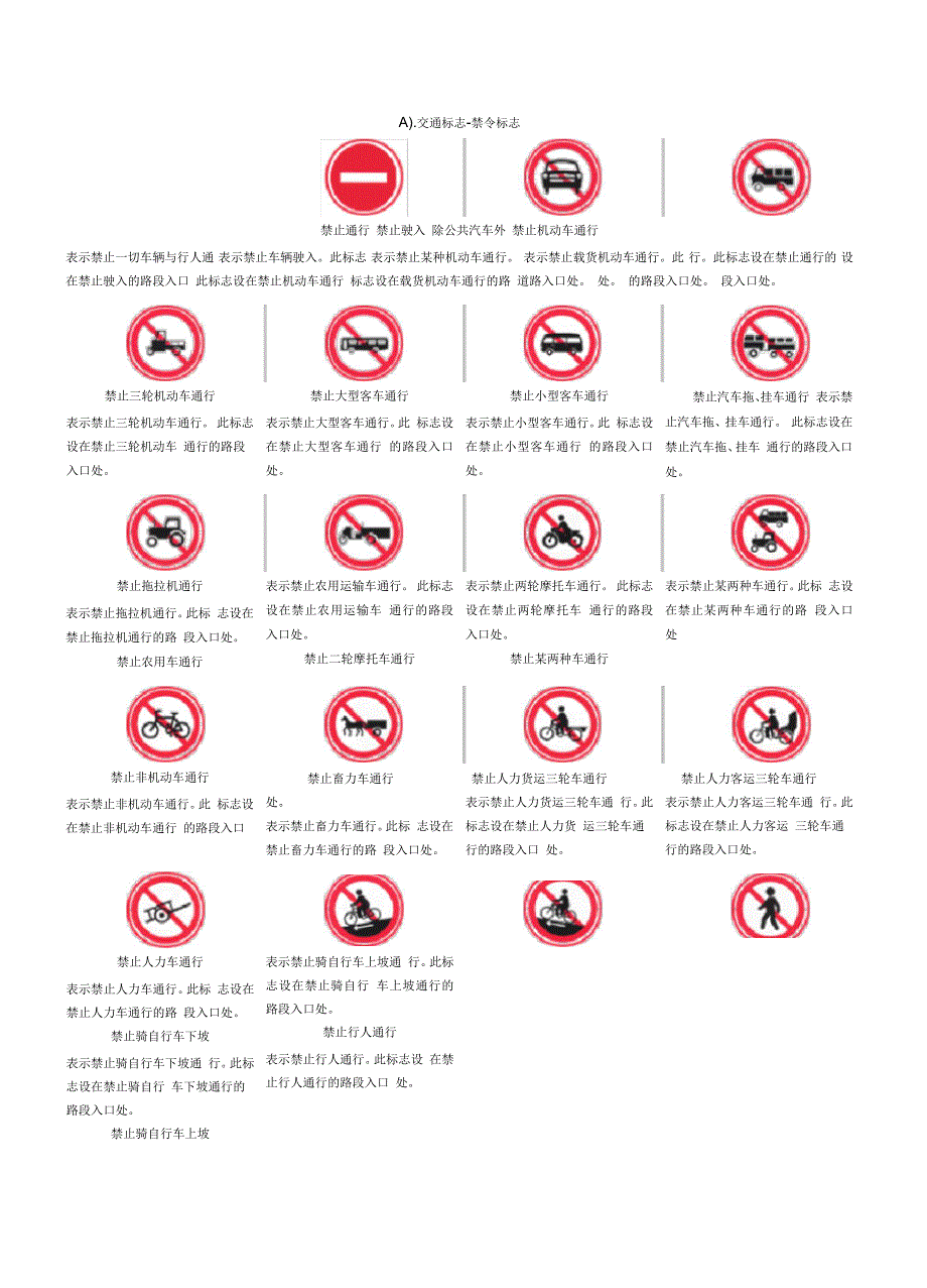 交通标志图片图解大全_第1页