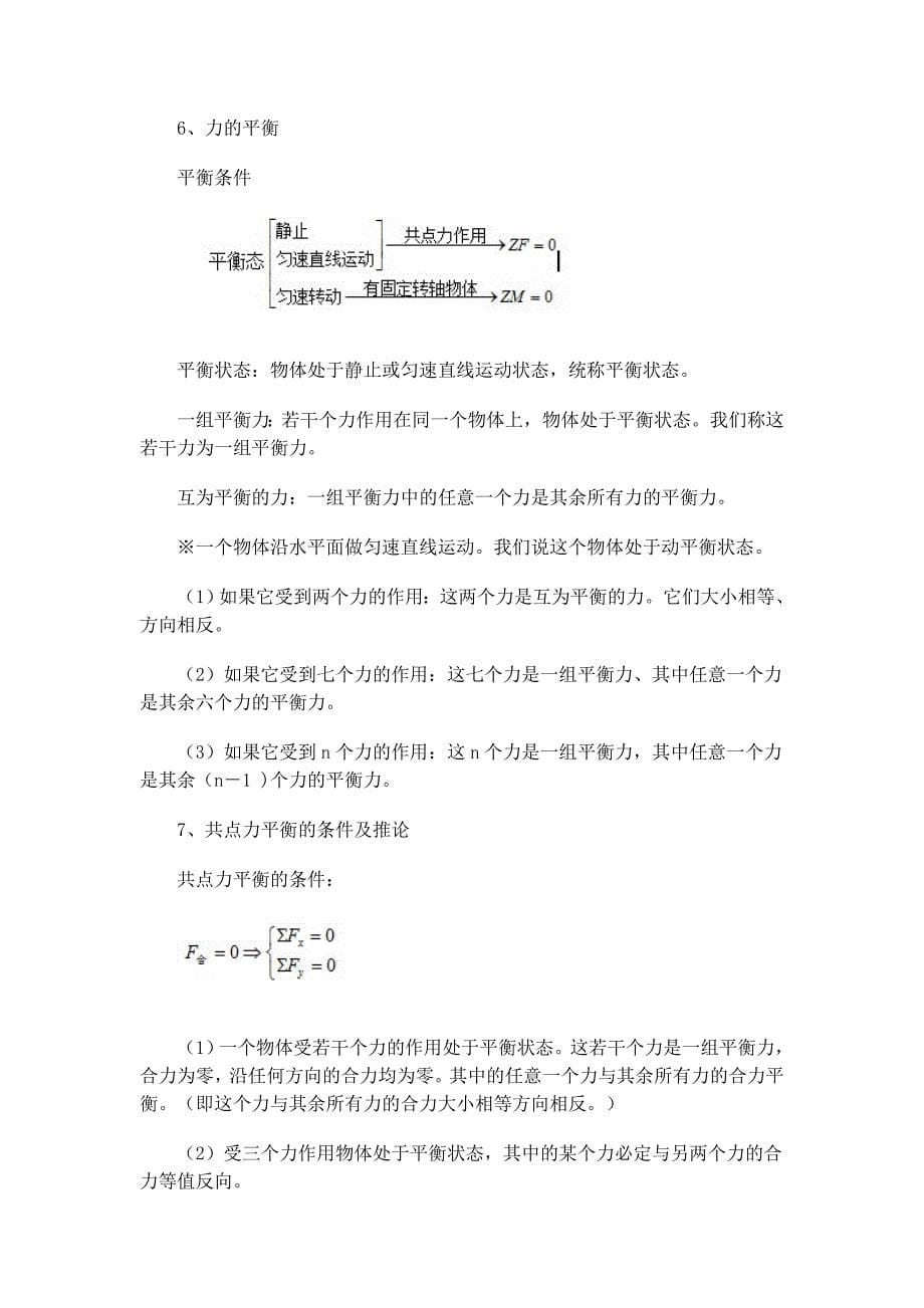 高中物理力学知识点总结文档_第5页