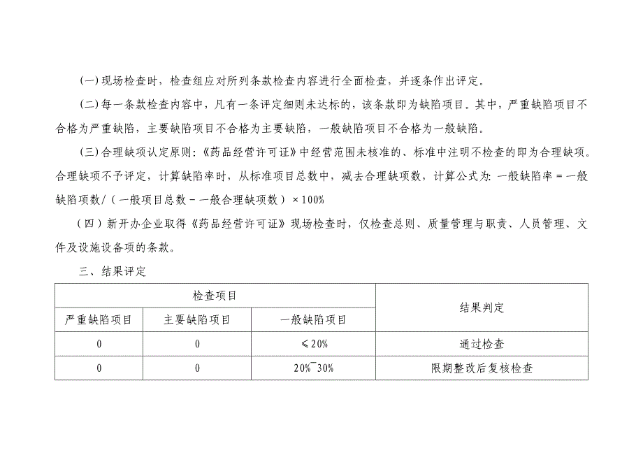 襄阳药品零售企业GSP现场检查评定标准_第2页