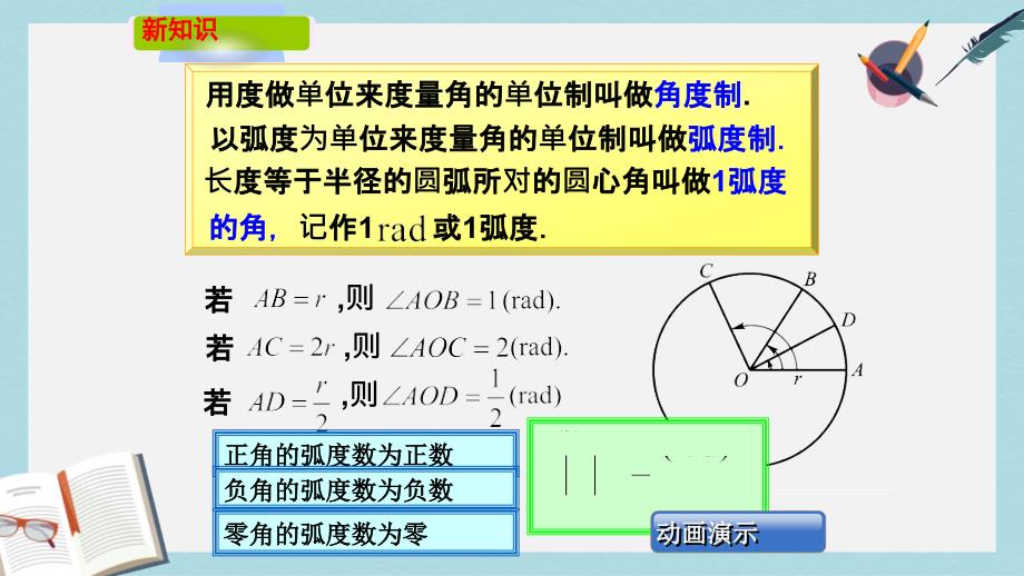 高教版中职数学(基础模块)上册52《弧度制》课件3_第4页