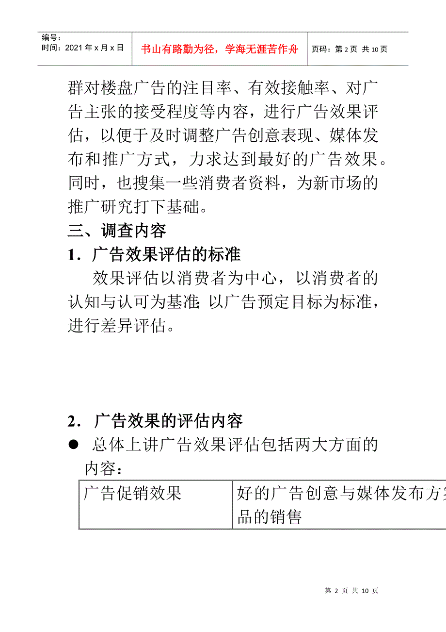 房地产广告效果评估调查报告_第2页