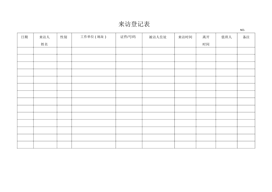 (完整word版)XX知名公司物业管理常用表格_第2页