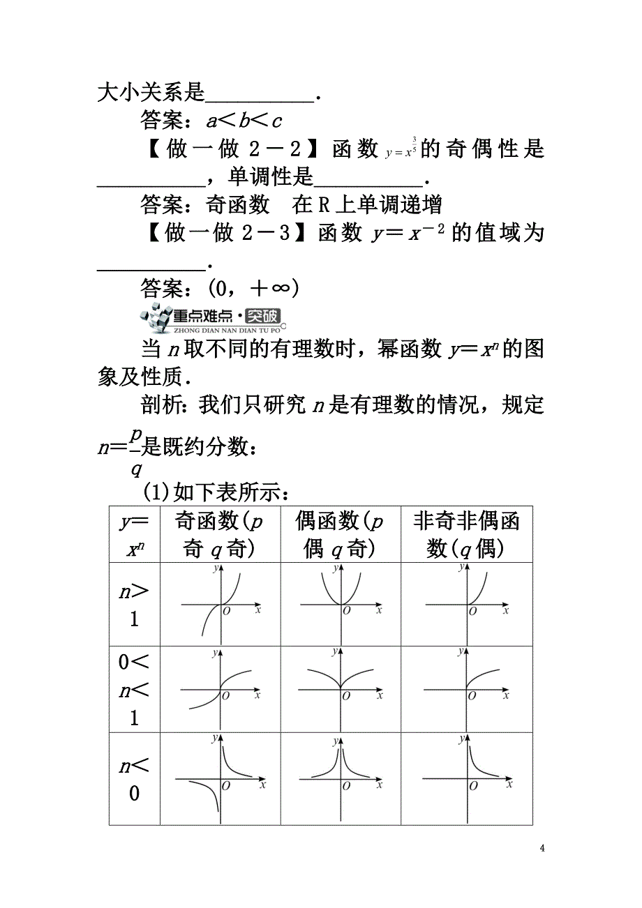 高中数学第三章指数函数、对数函数和幂函数3.3幂函数学案苏教版必修1_第4页