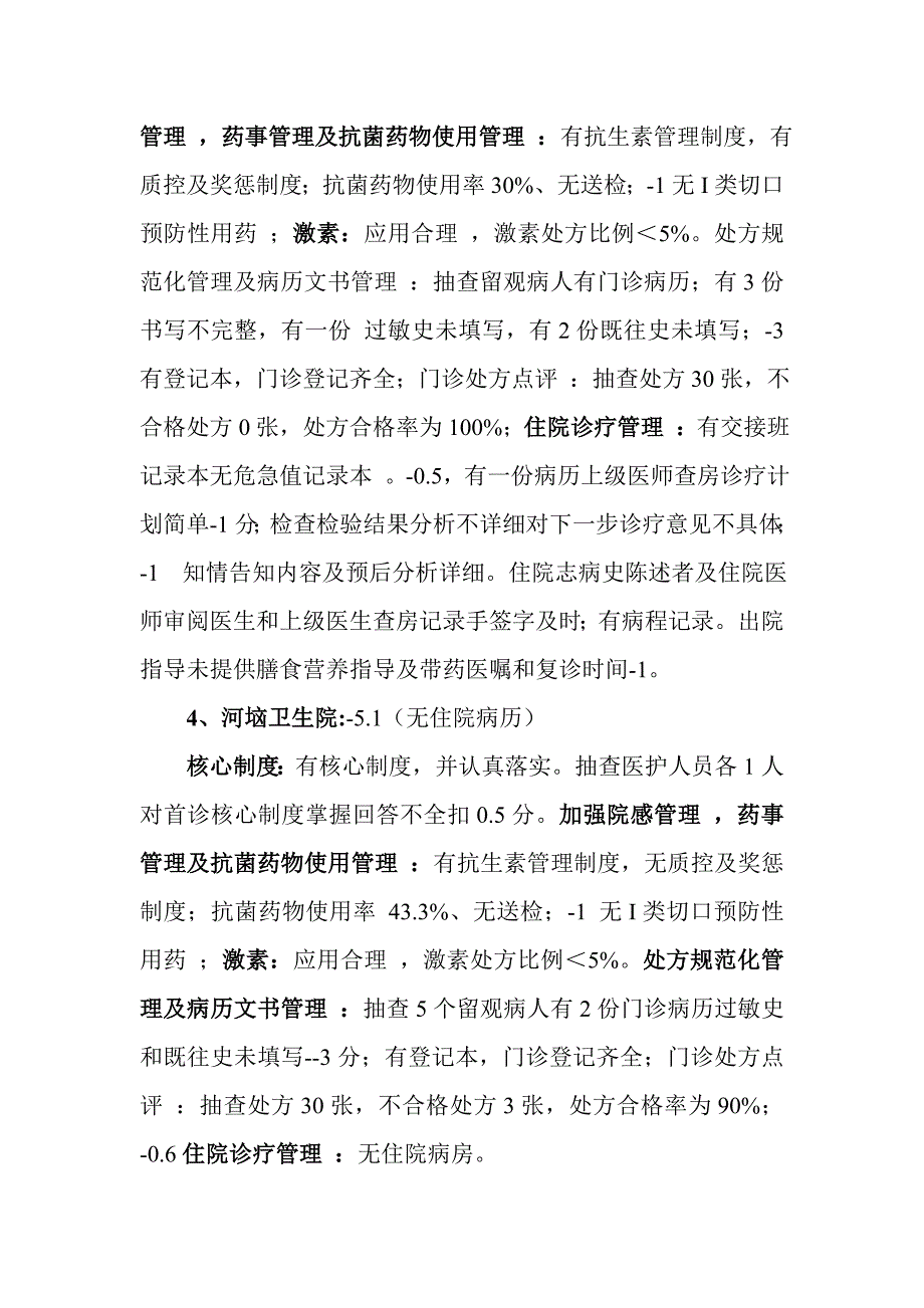 2015年上半年医疗质量检查情况通报_第4页