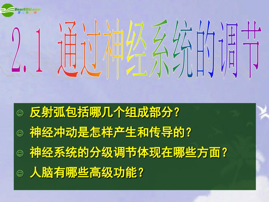 [课件]第三课_通过神经系统的调节_第1页