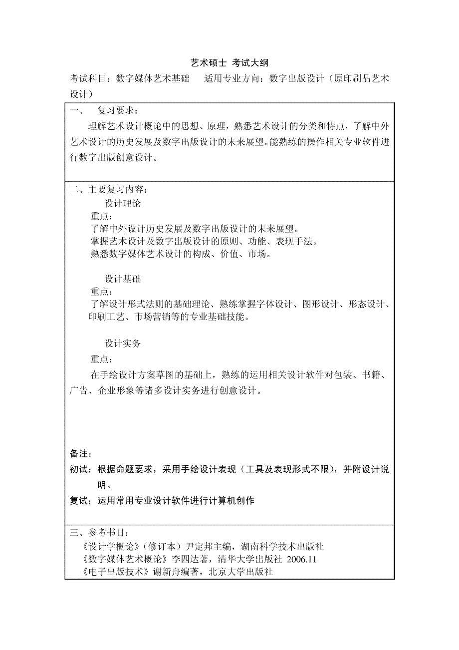 上大考研大纲数字媒体艺术基础_第1页