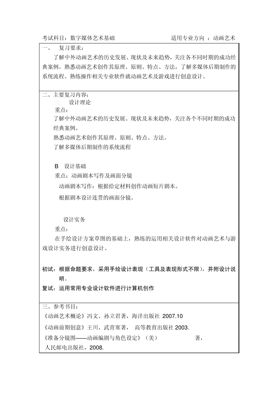 上大考研大纲数字媒体艺术基础_第4页