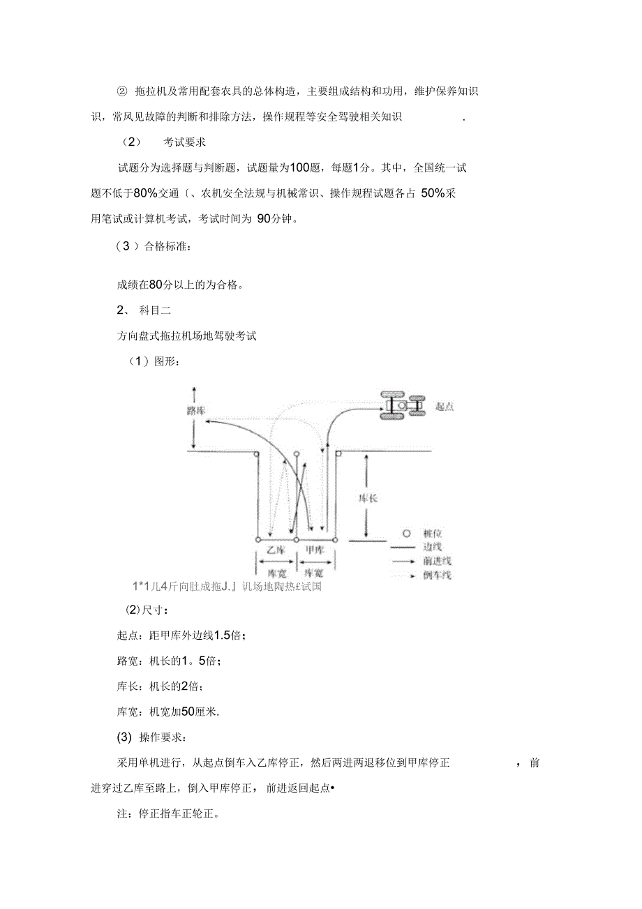 拖拉机驾驶技能训练设计方案1_第4页