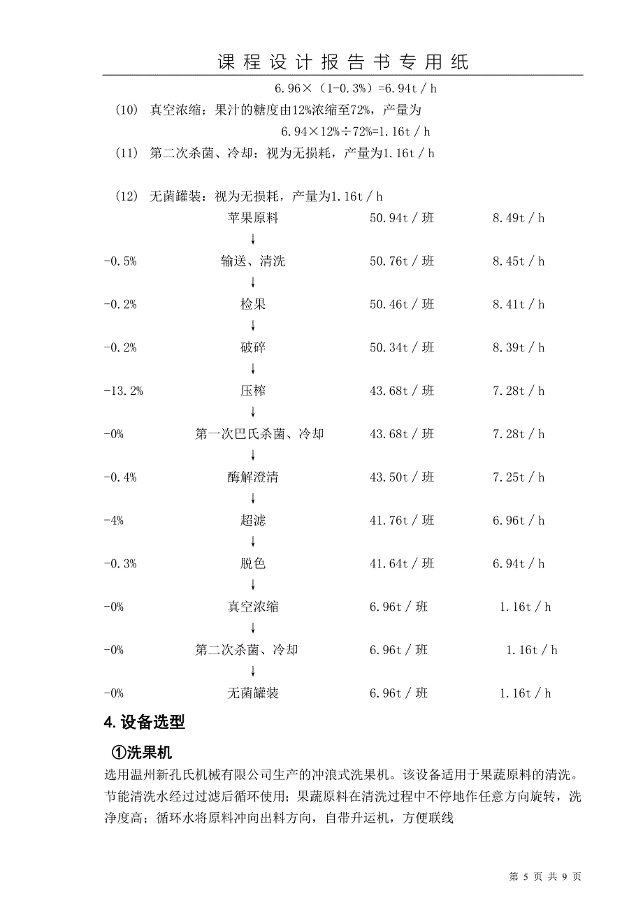 年产3000吨浓缩苹果汁工厂设计.doc_第5页